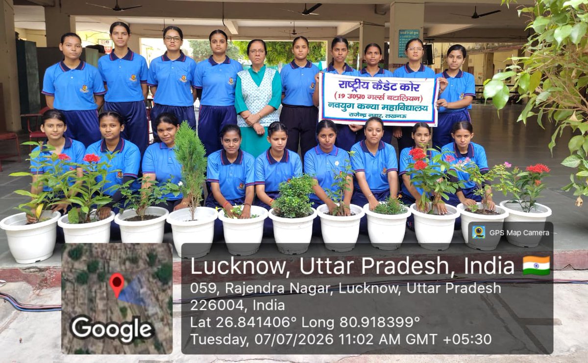 NCC_Navyug's tweet photo. "Plant Today, Protect Tomorrow" 
 "Together we plant, together we grow"
@PMOIndia @HQ_DG_NCC @NCCGpHQLko @OTAGwalior @CMOfficeUP @lkouniv @AdminLKO @ProDefLko @profalokkumar @anandibenpatel @rashtrapatibhvn @suryacommand @rajnathsingh https://t.co/G8fWVvDnJh