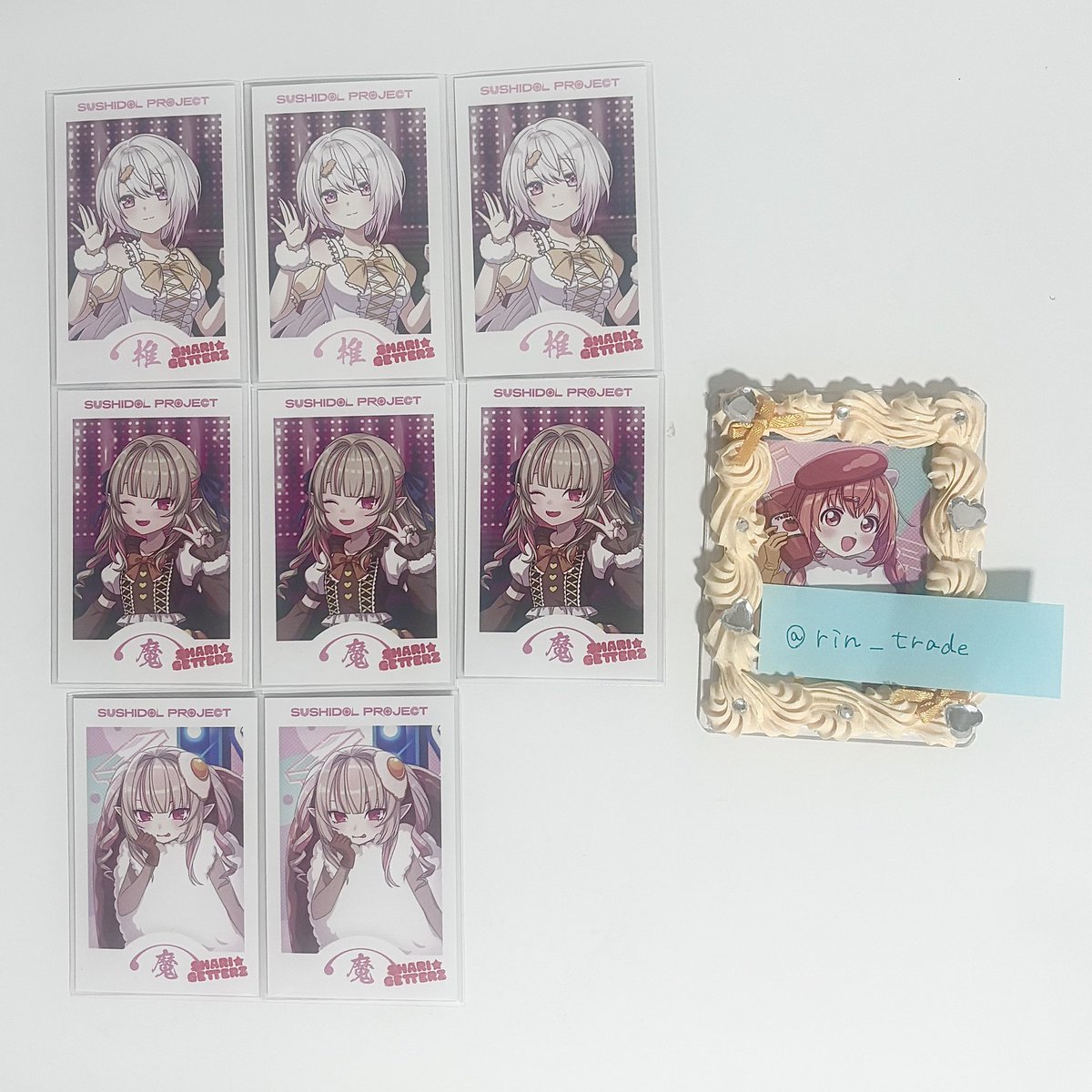 rin_trade's tweet photo. 【 交換 】
SUSHIDOL PROJECT ランダムチェキ風カード SHARI★GETTERZ にじさんじ

求▶︎IDカードの方同種>>定価＋送料
譲▶︎画像のもの

郵送での交換希望　検索から◎
お気軽にお声かけくださいませ⟡.· https://t.co/YEeSH3Q2Ii