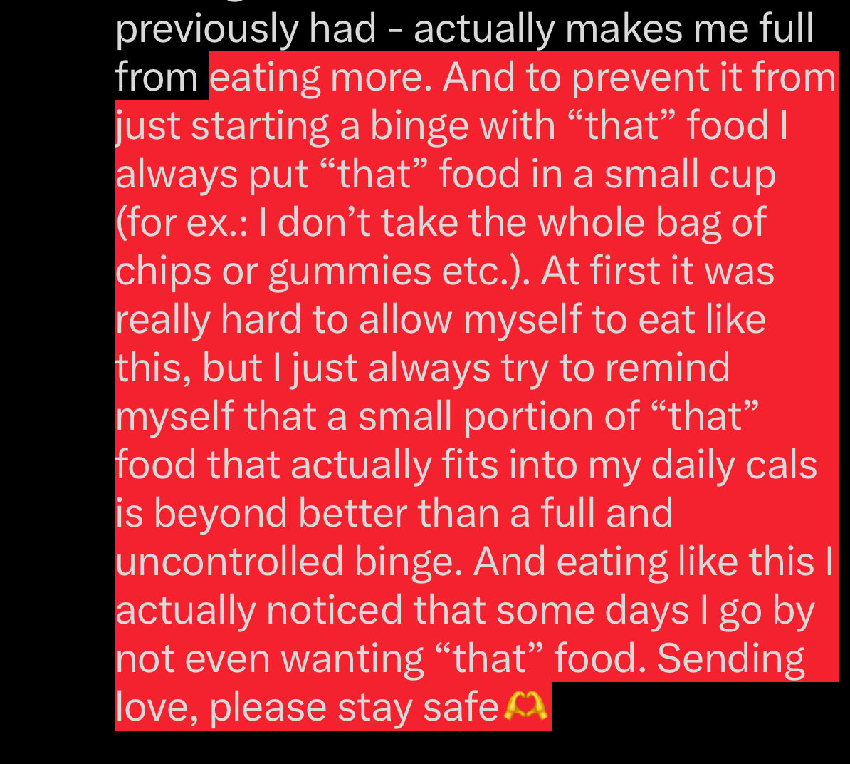 wh0rel's tweet photo. @ohsnapitsvicki I used to be like that too and idk if you need my advice, but what I do is I eat a balanced meal and then I allow myself to eat ~400 cals of “that” food. It seems so little, but it deals with my cravings and the nutritious meal that I previously had - actually makes me full from+ https://t.co/myjmUhz9Dl