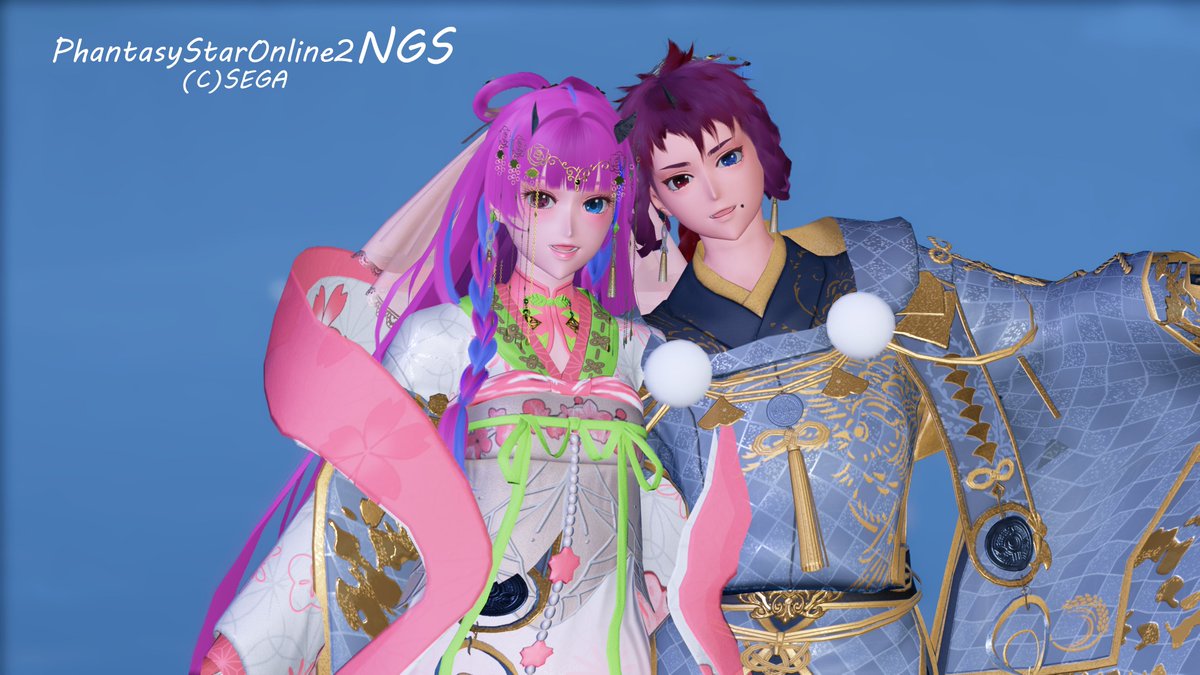 yukiharu_PSO2's tweet photo. 七夕🎋

織姫と彦星で楽しそうなカオルとミハル。
同じアニマティクスだから相性がいいねぇ。
あとN顔はデコイでも表情変更出来ていいね。 https://t.co/MTUlL2jvCO