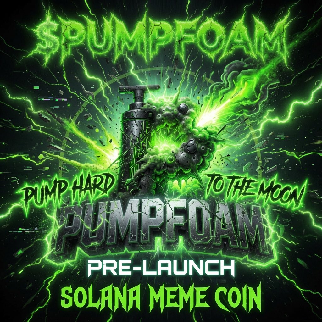 pumpfoam's tweet photo. 🫧 $PUMPFOAM DROPPING SOON ON SOLANA 💥

Biggest foam pump incoming. 

Get ready to flood the charts. 

PUMP HARD → TO THE MOON 

🫧 Comment if you're locked in! https://t.co/QFJn0KDmYK