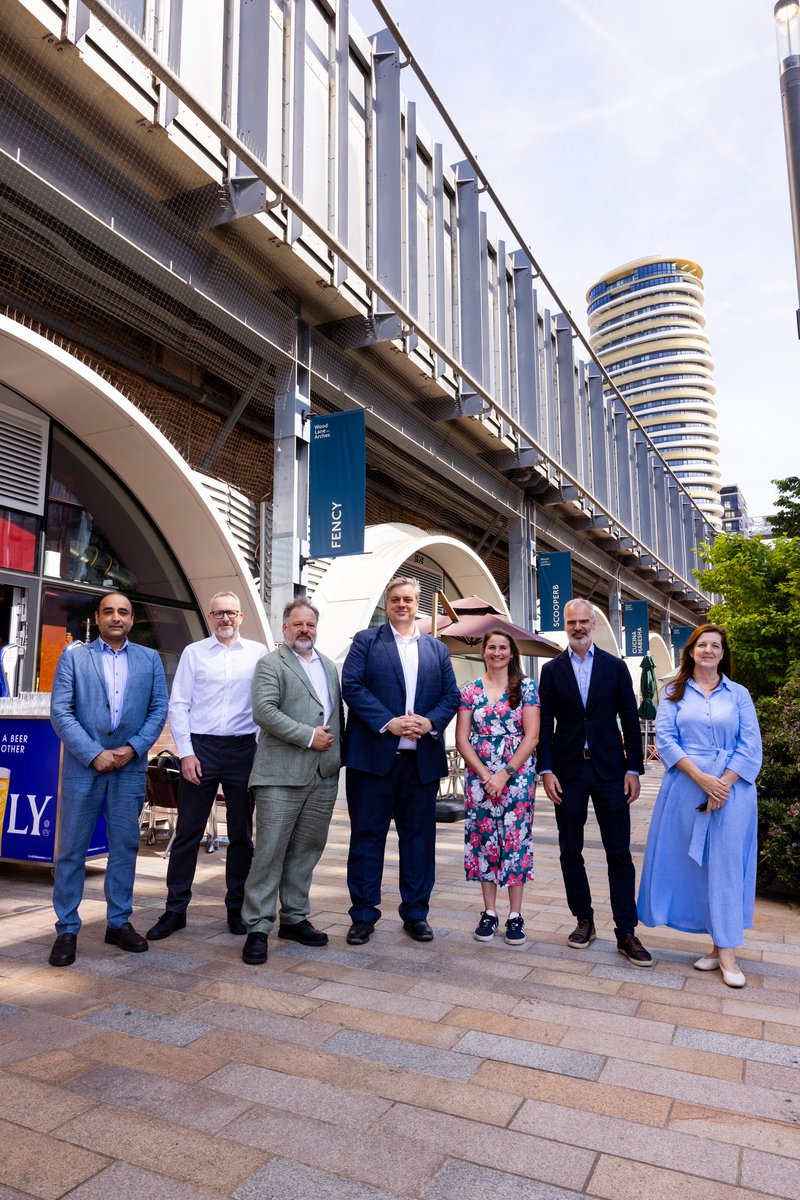 placesforlondon's tweet photo. It was great to host Blair McDougall MP of @biztradegovuk, @howarddawber &amp; Cllr @ZararQayyum at our Wood Lane Arches in West London today.

After meaningful investment, we’re proud to celebrate that the site has reached full occupancy, with 100% of the units leased to SMEs. (1/2) https://t.co/Tk1cJ43kwl
