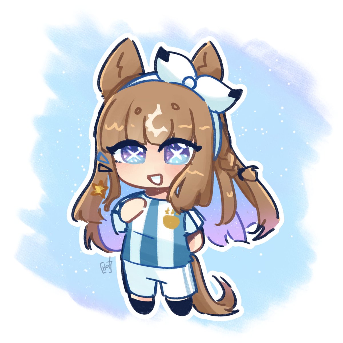Amelie_TheMacaw's tweet photo. Almond eye para la suerte aqui es una d las que mas bonita 🇦🇷✨️🤍🩵🌟

#Umamusume #Argentina #AlmondEye https://t.co/WnTnByAXqM
