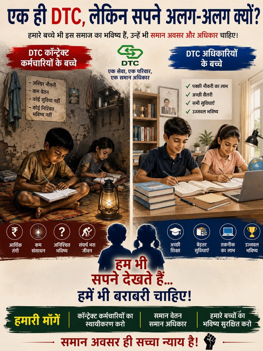 TKJBharat's tweet photo. DTC कॉन्ट्रैक्ट कर्मचारियों का BASIC DA GRADE PAY BJP दिल्ली सरकार तुरंत लागू करें, इतनी महंगाई में कब से कर्मचारी BJP से उम्मीद लगा कर बैठे है BJP पर हमें पूरा विश्वास है

#BASIC_DA_GRADE_Pay_तुरंत_लागू_करो_DTC_BJP_Delhi

@CMODelhi @AbhishekVermaX @dtchq_delhi @drpankajbjp https://t.co/9UNCJgRiuI