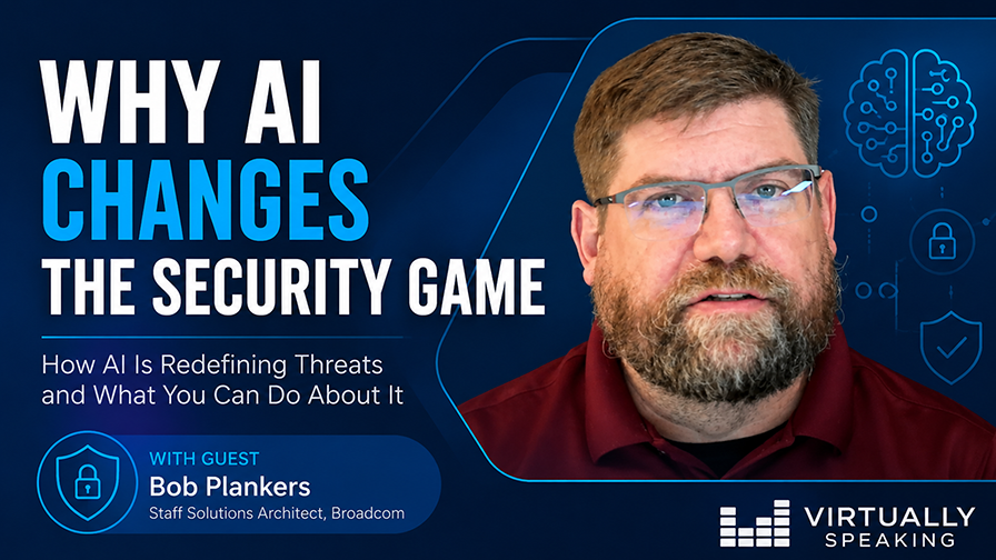 virtspeaking's tweet photo. AI is changing the security game. This week on @virtspeaking , @plankers  joins us to discuss how AI is accelerating vulnerability discovery, reshaping cyber defense, and what IT teams should be doing now. https://t.co/slUTnnRJKP https://t.co/t7KfgJH64d