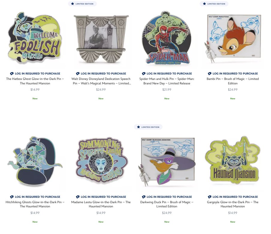 snkr_twitr's tweet photo. AD: LIVE in 5mins via Disney Store 

Walt Disney Disneyland Dedication Speech Pin – Walt's Magical Moments – Limited Edition -> https://t.co/qjypWNWeMi

Darkwing Duck Pin – Brush of Magic – Limited Edition -> https://t.co/Avgv2LFvto

Bambi Pin – Brush of Magic – Limited Edition -> https://t.co/7BDads9B1o

The Hatbox Ghost Glow-in-the-Dark Pin – The Haunted Mansion -> https://t.co/scWitGVtp0

Spider-Man and Hulk Pin – Spider-Man: Brand New Day – Limited Release -> https://t.co/UIXm95KhPY

Hitchhiking Ghosts Glow-in-the-Dark Pin – The Haunted Mansion -> https://t.co/1mfV2J92gs

Madame Leota Glow-in-the-Dark Pin – The Haunted Mansion -> https://t.co/AYIoWUY1vN

Gargoyle Glow-in-the-Dark Pin – The Haunted Mansion -> https://t.co/G7JUxwhyRr