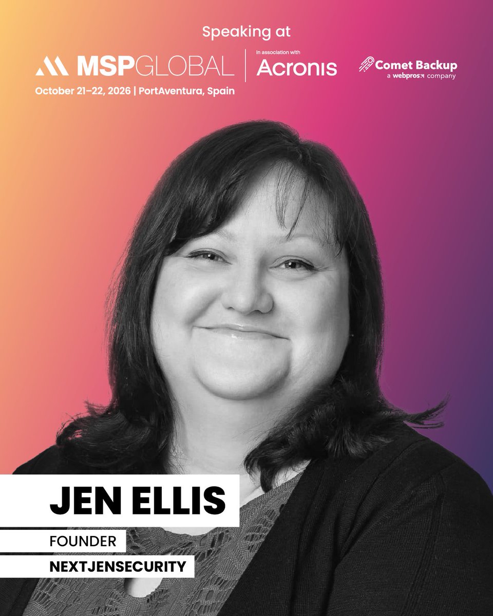 MSPglobalevent's tweet photo. 🎤 Jen Ellis joins #MSPGLOBAL 2026!
Learn the non-technical side of crisis response and how to prepare before a crisis hits. 🛡️
Yes, she’ll even use the universal language of LOLcats. 😹
🎟️ Free registration with code [QGFw6Pyn]! https://t.co/UuLgQukdGO