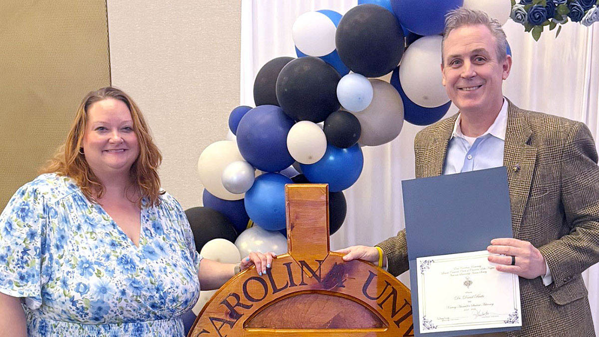 ECUCET's tweet photo. Congratulations to Dr. David Batts, associate professor in Technology Systems, for receiving the Keating Award for Student Advocacy from Omicron Delta Kappa, a national honor society. It honors faculty or staff who are outstanding advocates, mentors and supporters of students. https://t.co/8HLITDONh9
