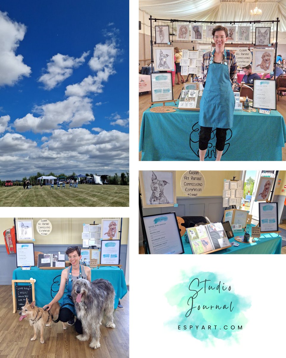 EspyArts's tweet photo. I just posted a little recap of my two-show weekend, featuring rare photos of yours truly and, more importantly, my dogs.
Blog post:
https://t.co/9CrWoy9hWb
#fundogshow #craftshowdisplay #hullbridge #canewdon #artblog https://t.co/R0tslSfxpv
