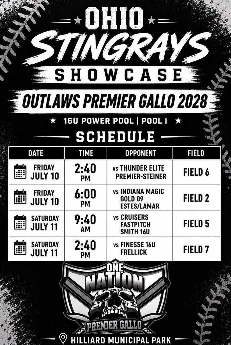 angiegallo01's tweet photo. Come check us out!!! We will be at Hillard municipal park. Looking forward to another opportunity to compete this weekend. My schedule is below—hope to see you at the fields! 🥎⬇️ #ClassOf2028 https://t.co/a8KZbjDGfA