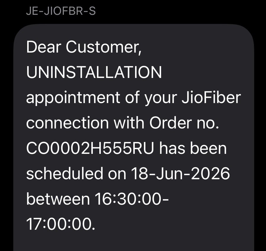 patriotic_Mayur's tweet photo. More than 15 days past I cancelled Jio fibre connection and returned the router, still didn’t get any refund amount.
@JioCare https://t.co/Qvk7vgwjYA