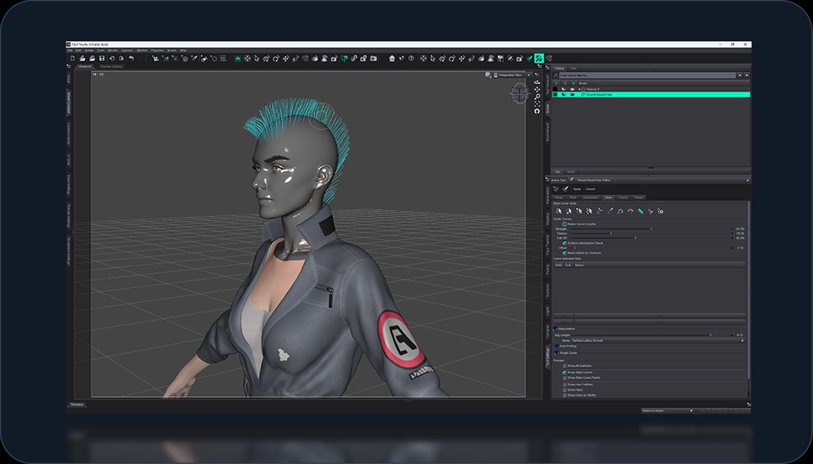 daz3d's tweet photo. Hair styling just got a whole lot easier.
With Daz Studio 6, Strand-Based Hair editing is now integrated directly into the viewport.
Adjust hair while viewing your character, lighting, and scene together - no switching between separate editing windows.
#dazstudio6 #3dsoftware https://t.co/j44MkSU3wx
