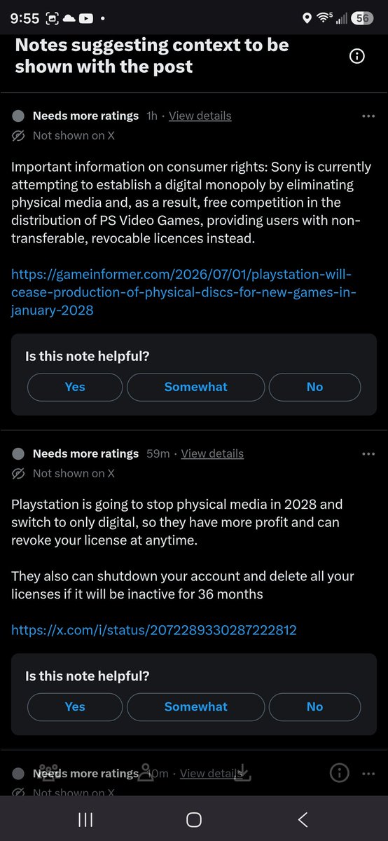 ChibiReviews's tweet photo. Sony Playstation has finally posted after a week of silence

Theres 30K comments and almost all of them are asking them to address the Physical Disc situation

Then you have countless community notes calling them out

Sony did not expect this level of pushback https://t.co/vsAKLcLhcS