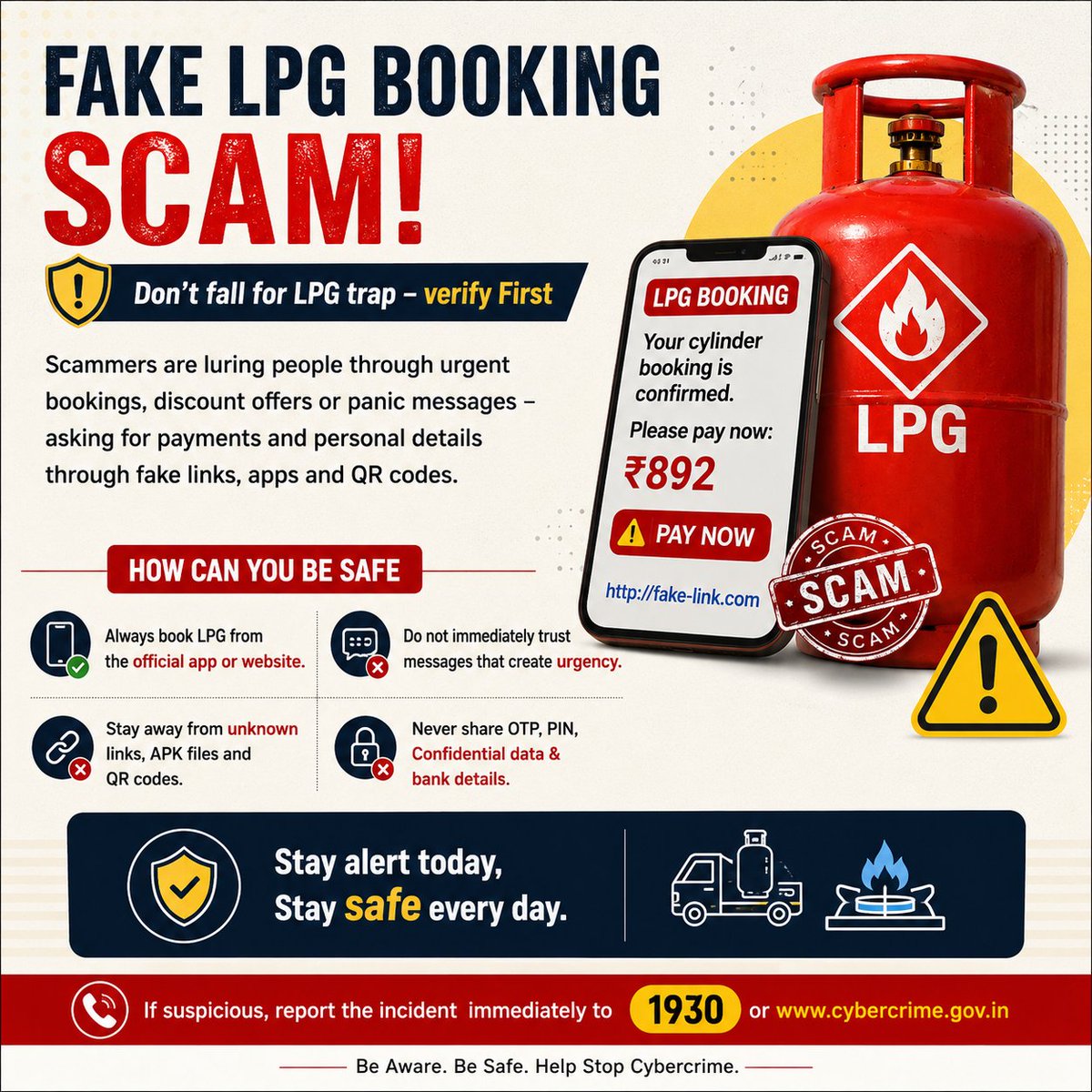 vikasastro15's tweet photo. Fake LPG Booking Scam!
#FinancialSuccess #FinancialFreedom #financialeducation #Financialliteracy #FinancialService #Growth #Longterm #Investments #Compounding #Fake #LPG #Booking #Scam #Verify #First #Trap #Scammers #Lure https://t.co/wyWvVzrRbr