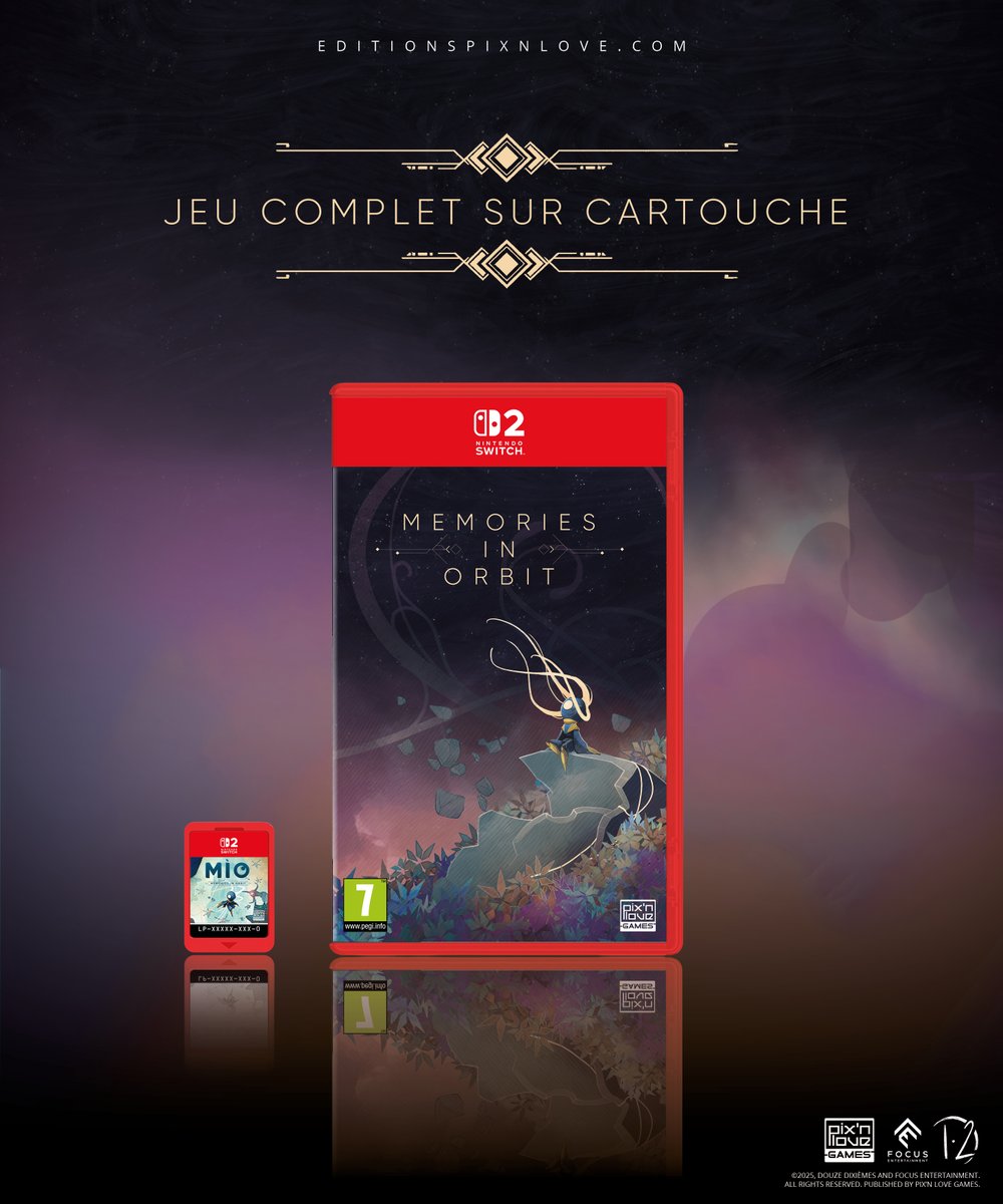 Pixnlove's tweet photo. Vous avez été nombreux à nous poser la question... La réponse est OUI ! 🎉 

La version Nintendo Switch 2 de MIO: Memories In Orbit sera bien proposée avec le jeu complet directement sur la cartouche. Vive le physique ! 🥰 

➡ Préco le 08/07 à 17h sur https://t.co/ceaWRqg13k https://t.co/AtCdJ8UzS1