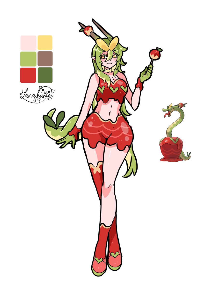 Lanakuma's tweet photo. hydrapple  カミツオロチ gijinka design commission (..◜ᴗ◝..) https://t.co/tiukwqE6mj