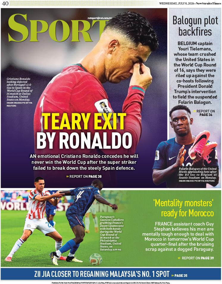 NST_Online's tweet photo. Thinking of unplugging from the Internet for a while? Go old school for your dose of morning news! Today in the #NSTprintedition #08072026 https://t.co/Fmj60Z9KqJ