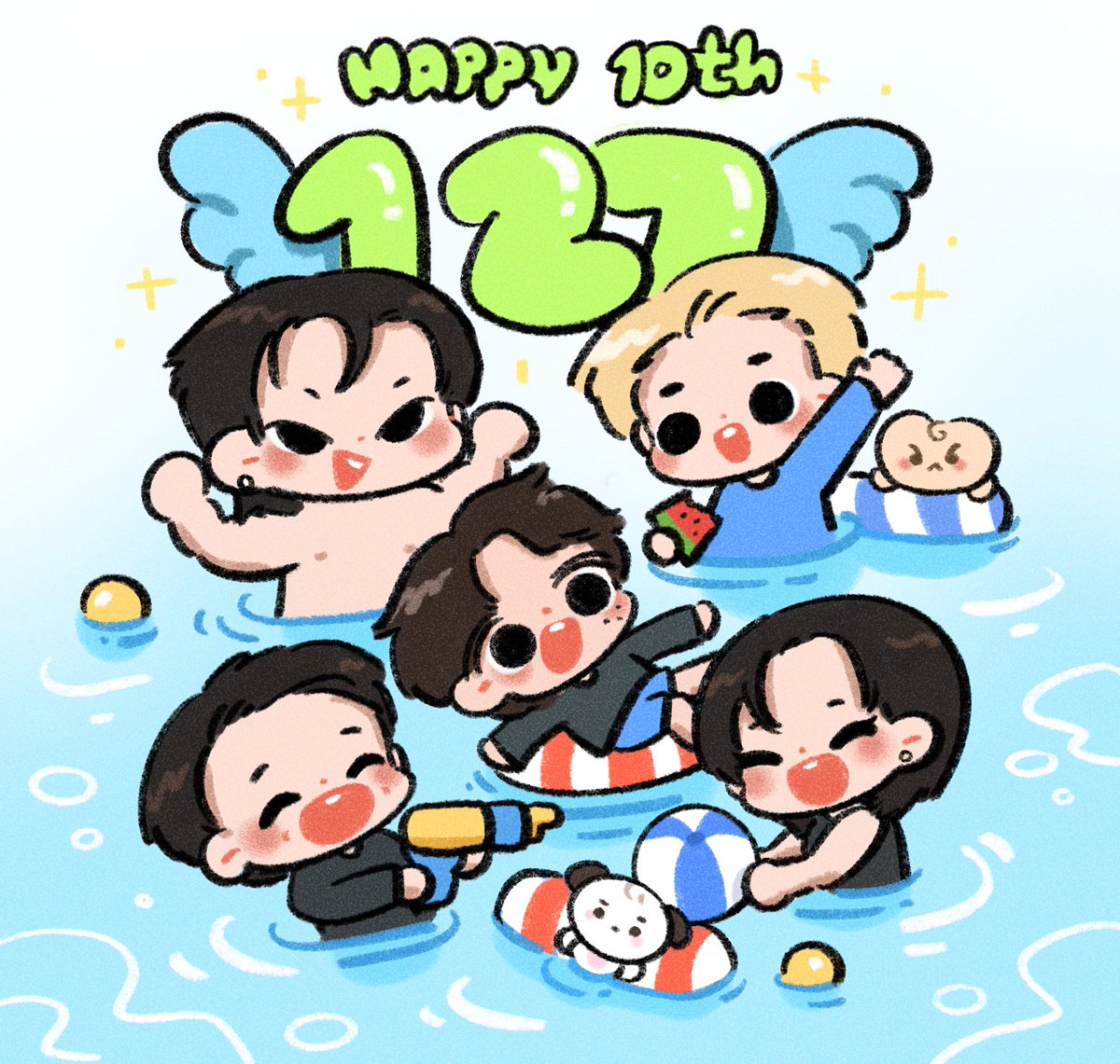 awatermelonely's tweet photo. 10 years with 127 💚🏝️

#NCT127_10TH_ANNIVERSARY 
#한계없는_우리7의_10주년 https://t.co/9twSNvSia1