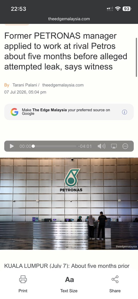 HarirZharfan19's tweet photo. https://t.co/mhg3pcXrV5

Gaji 5 angka, tapi leak confidential docs dekat competitors pakai work email. WORK EMAIL! Mcm ni keje orang gaji 1 angka. Buat malu je. https://t.co/dVmpdp74eS