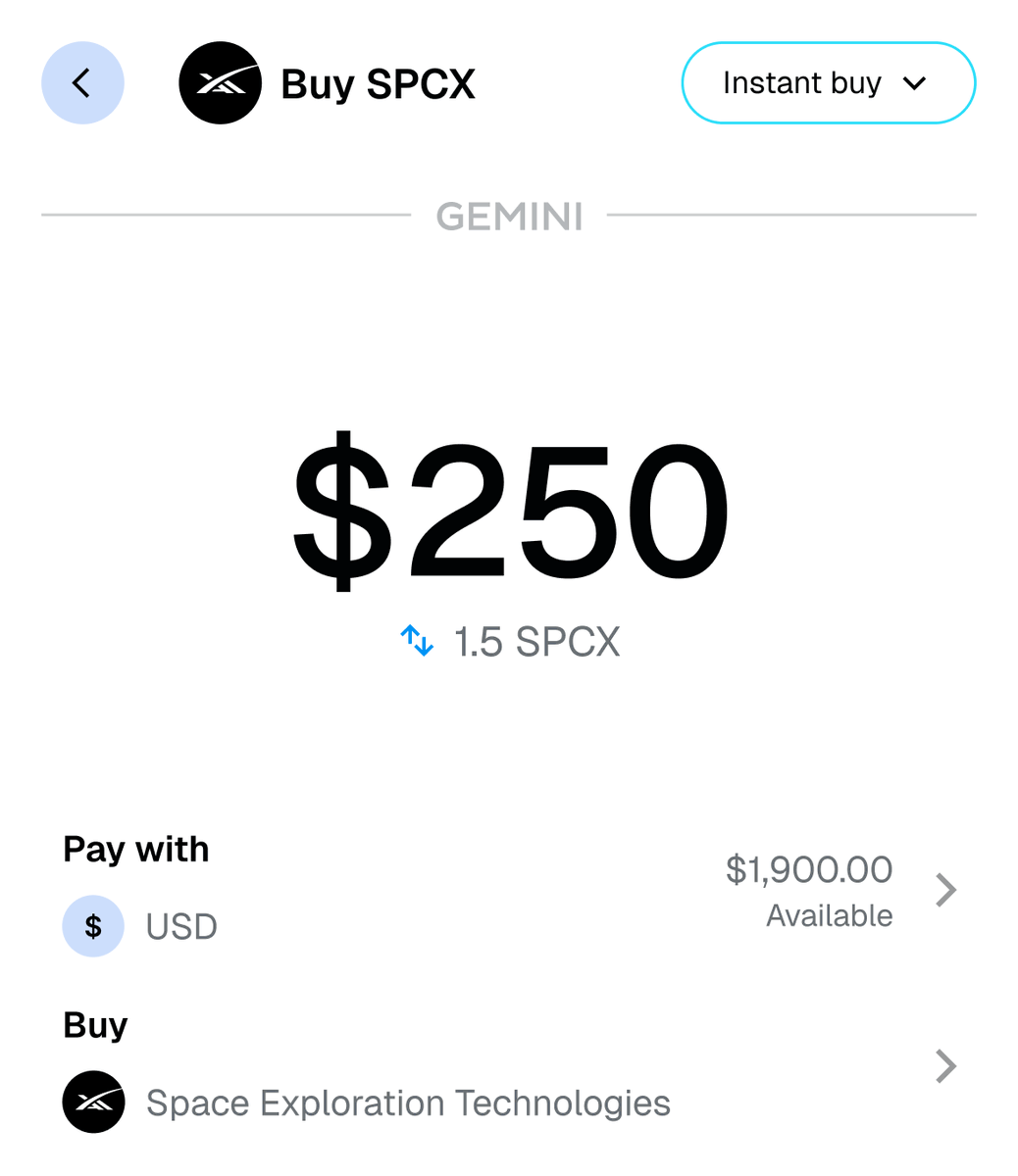 Gemini's tweet photo. Stocks just launched today 🇺🇸

$250 USD

Going to one person

Winner in 24 hours

Like this post + follow to enter ✅ https://t.co/kf8RJqNMlv