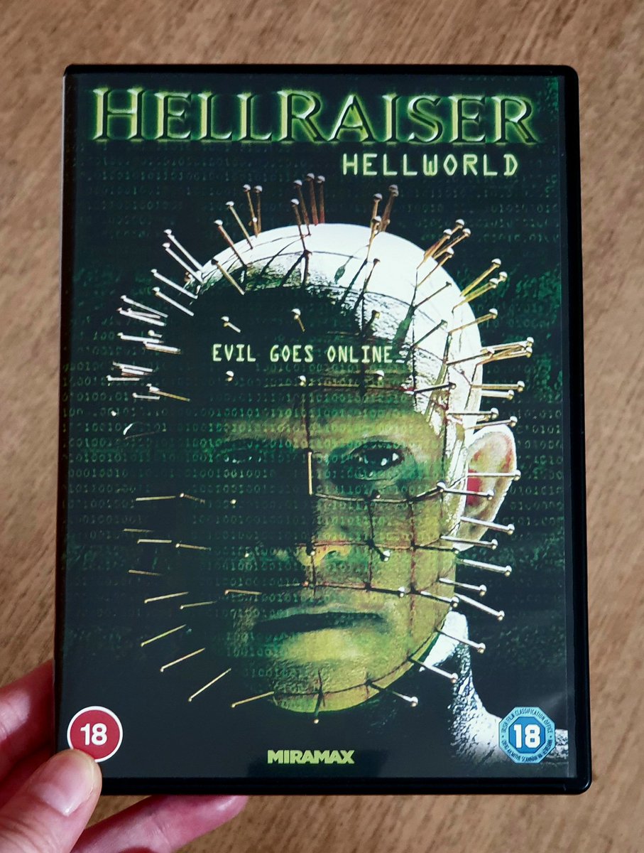 TanjaStrutzl's tweet photo. A #horror movie I personally like is #HellraiserHellworld from 2005.
I think the eighth part of the #Hellraiser movie series is really well made; I like the story, the effects, the music, and the performances (especially of #DougBradley & #LanceHenriksen).
#physicalmedia https://t.co/yGcJQuPhuG