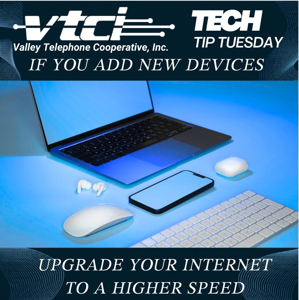 vtci52's tweet photo. VTCI Tech Tip!
Planning to add more smart TVs, gaming consoles, or other home devices? It might be time to upgrade to a faster internet plan. Call us at 1-833-937-8824 and keep your streaming, gaming, and work running at ultra-fast speeds! https://t.co/Nrjm9EcV16
