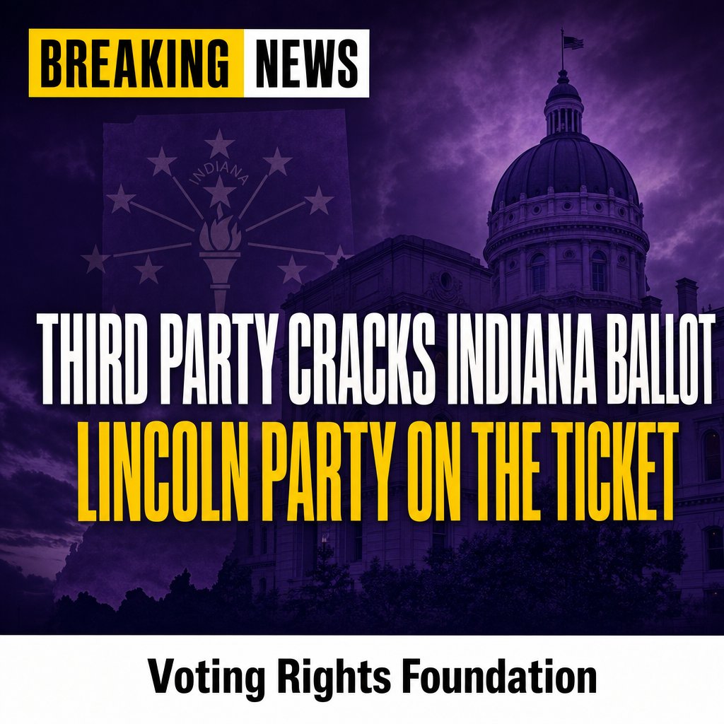TheVotingRights's tweet photo. Greg Ballard has qualified for Indiana's Secretary of State ballot under the Lincoln Party label, showing a third-party candidate successfully meeting the state's ballot access requirements. Voters in November will have a third option on the statewide ticket. https://t.co/caV4wbiWPn