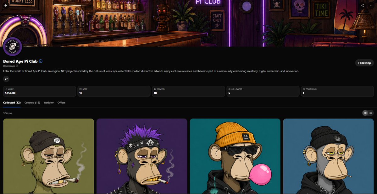 wainfoundation's tweet photo. 🚀🐵 Bored Ape Pi Club is now LIVE on the OpenPay NFT Store! 🔥 @BoredApePiClub @PiCoreTeam @OpenPayTeam 

Discover a unique collection of hand-crafted ape NFTs created for the Pi Network community. Each collectible features its own personality, custom traits, and rarity, making every NFT a one-of-a-kind digital asset.

✨ What you'll find:
🐵 Original ape-themed collectibles
🎨 Unique designs with custom traits & rarity
🚀 Regular new releases and special editions
💙 Built for the Pi community through OpenPay
🛒 Explore the collection:
https://t.co/1ybP9sQvBl
🌐 OpenPay:
https://t.co/ORrh1053iq
📖 Pi Whitepaper:
https://t.co/JsRPlybLrN
💙 TOP2 Testnet:
https://t.co/7GOE6WJWoj

📖 OpenPay Whitepaper:
https://t.co/p3KAMT3aBc
📊 Pitch Deck:
https://t.co/QiMevfh7VF

⭐ Support OpenPay:
1️⃣ Stake your Pi on OpenPay to boost our ranking.
2️⃣ Bookmark OpenPay in Pi Browser.
3️⃣ Like ❤️, Repost 🔁, and Tag your fellow Pioneers.
4️⃣ Comment your OpenPay username below.
🎁 Join our Telegram community for NFT rewards and future giveaways:
https://t.co/rXvhpkDf5h

Thank you to everyone supporting OpenPay and Bored Ape Pi Club from day one. More apes, rare editions, and exciting updates are already on the way.
🏆 Let's make history together and push OpenPay to TOP 1!

#PiNetwork #OpenPay #BoredApePiClub #PiNFT #NFTCommunity #Web3 #PiBrowser #PiEcosystem #NFTMarketplace #Pioneers