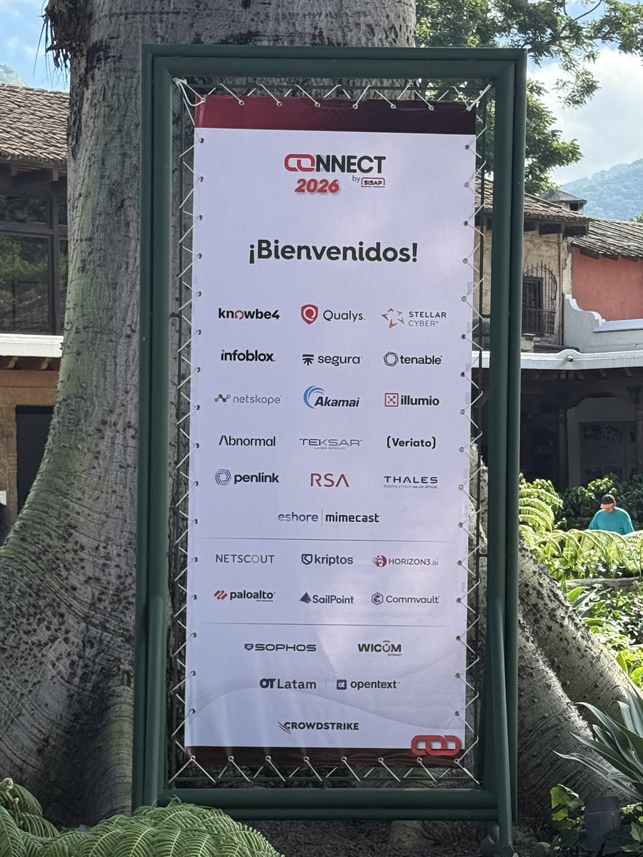 CRcarbroos's tweet photo. #Connect2026 by SISAP
#AntiguaGuatemala
#CiberRisk https://t.co/B5LkycviRD