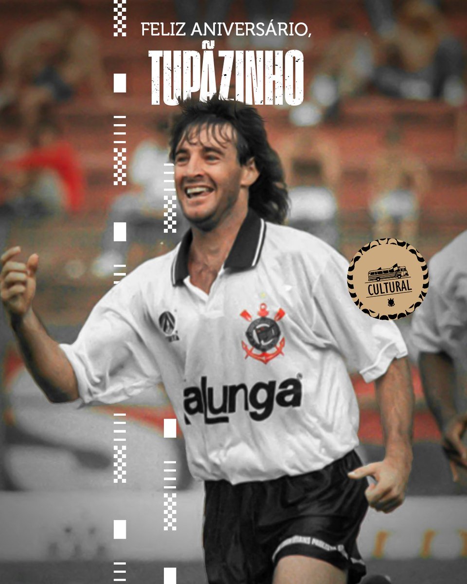 Corinthians's tweet photo. Quem completa 58 anos nesta terça-feira é o ídolo Tupãzinho.

Conhecido como o "Talismã da Fiel", o ex-meia defendeu o Timão por seis temporadas, disputando 341 jogos e marcando 52 gols.

Com a camisa alvinegra, conquistou cinco títulos: o Campeonato Brasileiro de 1990, quando marcou o gol do título, a Supercopa do Brasil de 1991, a Copa Bandeirantes de 1994, o Campeonato Paulista de 1995 e a Copa do Brasil de 1995.

Parabéns, Tupãzinho!

#VaiCorinthians
#CulturalDoCorinthians