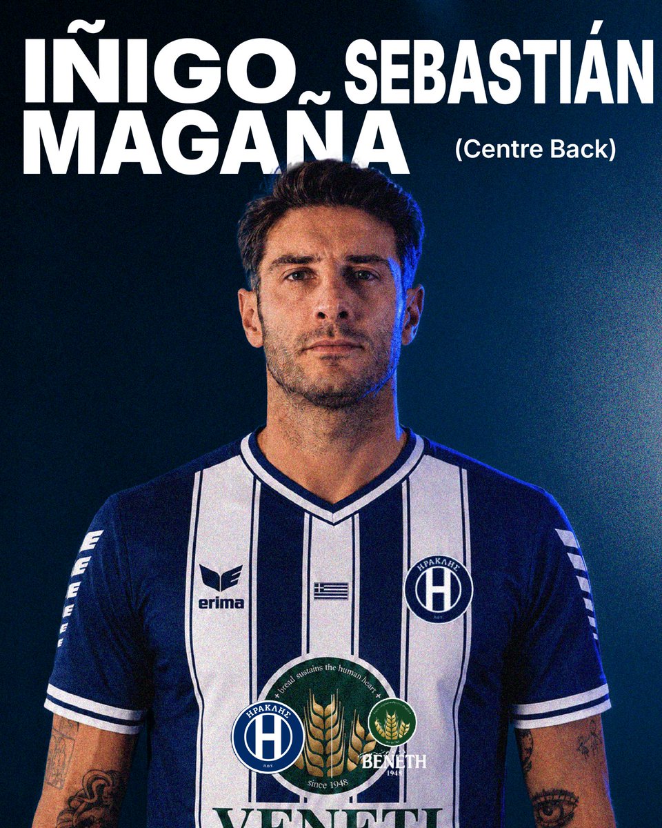 FC_Iraklis's tweet photo. ⚪️🔵 𝐁𝐈𝐄𝐍𝐕𝐄𝐍𝐈𝐃𝐎, 𝐏𝐈Ñ𝐀 🔵⚪️

Η ΠΑΕ ΗΡΑΚΛΗΣ ΦΟΥΡΝΟΙ ΒΕΝΕΤΗ ανακοινώνει την απόκτηση του Ισπανού κεντρικού αμυντικού Iñigo Sebastián Magaña, ευρύτερα γνωστού ως Piña, ο οποίος υπέγραψε συμβόλαιο συνεργασίας διάρκειας δύο (2) ετών με την ομάδα μας.

Ο 31χρονος στόπερ (30/10/1994), με ύψος 1,88 μ., κατάγεται από το Murchante της Ναβάρα και διαθέτει σημαντική εμπειρία στο ισπανικό ποδόσφαιρο. Έχει αγωνιστεί στις Tudelano, Osasuna B, Formentera, Arandina, Zamora, Unionistas, Real Murcia, Eldense και SD Huesca, καταγράφοντας εκατοντάδες συμμετοχές και διακρινόμενος για τη σταθερότητα, τη δύναμή του στις μονομαχίες και την ηγετική του παρουσία στην αμυντική γραμμή. Το 2023 πραγματοποίησε το επαγγελματικό του ντεμπούτο στη Segunda División με την Eldense, ενώ την περασμένη σεζόν φόρεσε τη φανέλα της SD Huesca.  

Η εμπειρία, ο χαρακτήρας και η αγωνιστική ποιότητα του Piña αποτελούν σημαντική προσθήκη για το ρόστερ της ομάδας μας ενόψει της νέας αγωνιστικής περιόδου.

Piña, καλώς ήρθες στον ΗΡΑΚΛΗ!

Σου ευχόμαστε υγεία και πολλές επιτυχίες με την κυανόλευκη φανέλα!

#IraklisFC #Piña #CentreBack @Super_League_GR