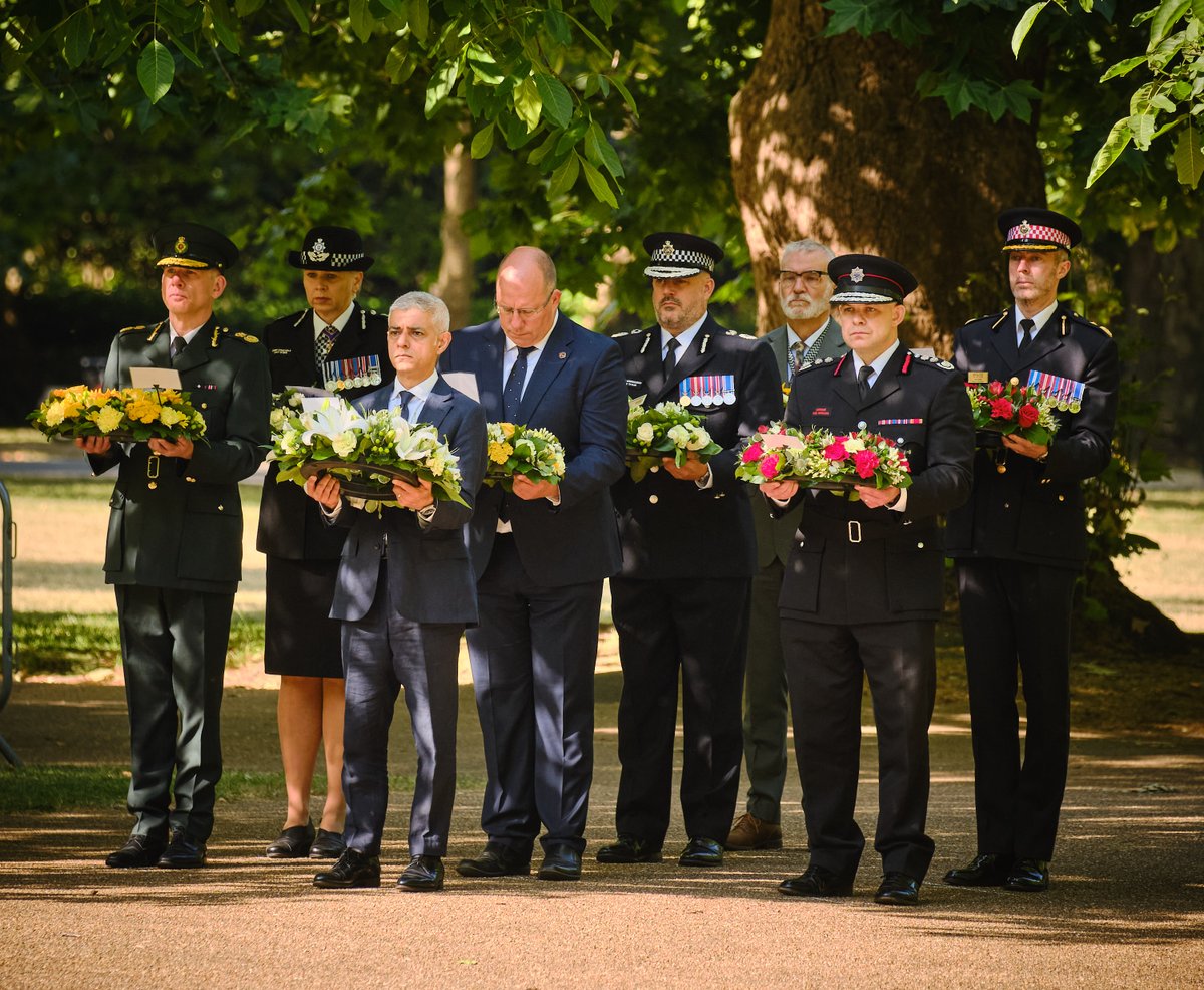 TfL's tweet photo. Today, we mark the 21st anniversary of the 7/7 attacks, remembering the 52 people who were killed and the many more who were injured. 🥀

We also remember the courage and solidarity shown by TfL colleagues, the emergency services and members of the public on that tragic day. 

Our thoughts are with the families, friends and loved ones of those who were affected.