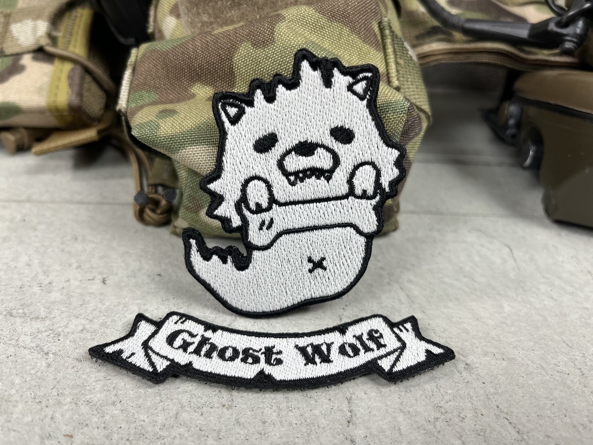 NitronWeb's tweet photo. ✨Animal Platoon Patch✨
〇ゴーストウルフ（蓄光）
〇死神ウルフ（蓄光）
https://t.co/6hRINe0yvp
#にとろんぱっち
#札幌SGGM https://t.co/H3Sr8p3tMQ