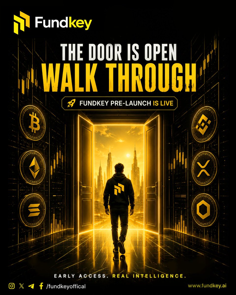 fundkeyofficial's tweet photo. Every big journey starts with one step. π£
The Door is Open. Walk Through.
Fundkey Prelaunch is LIVE β and the early ones always remember it. β‘
Tag someone who should walk in with you. π
π https://t.co/dRE4HPeUXY
#Fundkey #TheFutureStartsHere https://t.co/YBJ5VWfDfn