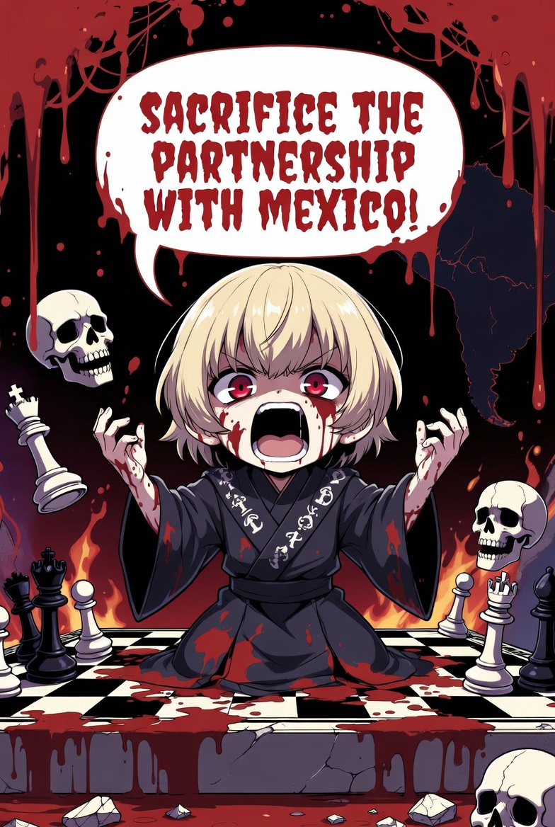 ExtraFlippant's tweet photo. "SACRIFICE THE PARTNERSHIP WITH MEXICO!" SCREAMS @GothamChess local INFP/ENFP and lover of all things dramatic

You see, Levy just sacrificed his alliance with his rook in order to conquer South America, in his own shadow cult

Levy can join mine if he wants, the option is open, but he's literally like me

And the best part about his rook sac

Is it worked

But there's a problem

"Levy you played like a International Master here"

"Oh come on that's pretty good, INTERNATIONAL"

"Yes but you WERENT LOOKING AT THE BIG IDEAS" Screams @GMHikaru he can't believe it!a
