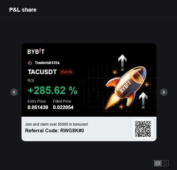 Chrstlrrr_eth's tweet photo. Paldo  #bybit #tacusdt https://t.co/MVe9qymvRM