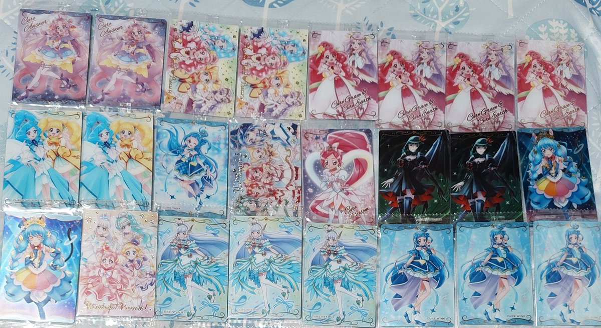 mirann0025's tweet photo. 【交換、譲渡】プリキュア ウエハース 13 プリキュアウエハース

譲⇒画像1、2
アルカナは、ズキューン、マジェスティ（激求）優先
HRは、複数提供可能

求⇒画像3
定価（100円）＋送料
HRは交換優先
マジェスティ（激求）優先ぎみ
郵送希望
N（アンサー、エクレール）は、後日各1枚追加できます https://t.co/TOMYPLRh7d