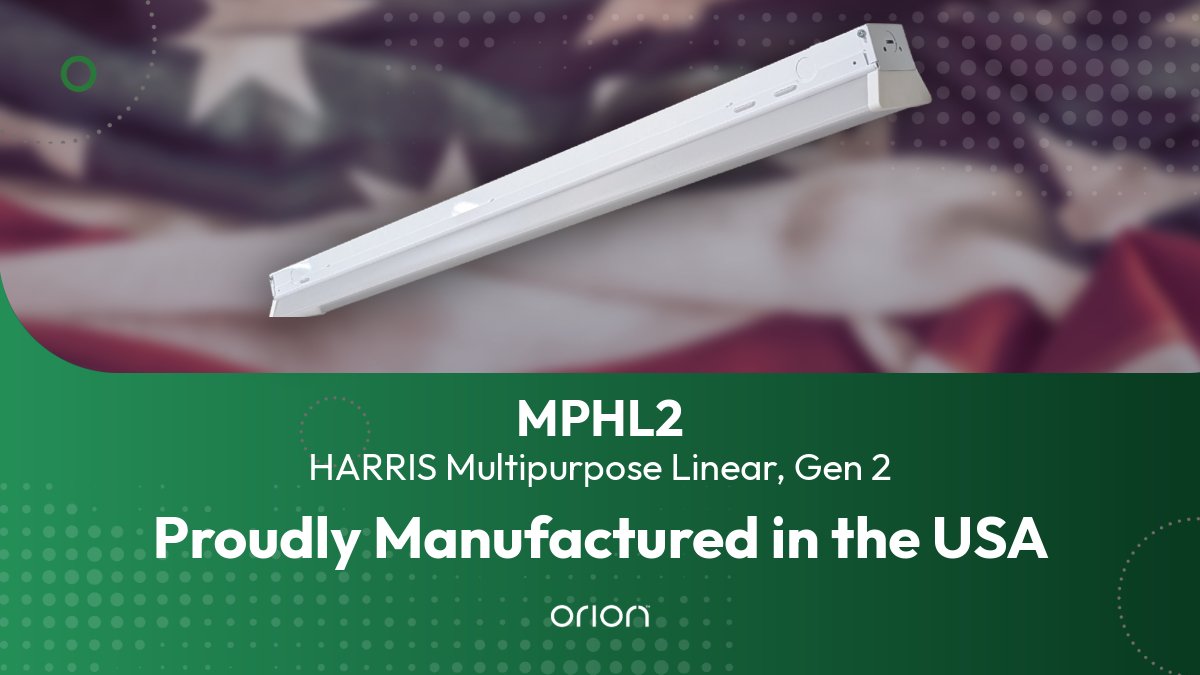 orionlighting's tweet photo. Harris MPHL2 is proudly manufactured in the USA, helping reduce lead times while providing flexible customization, dependable warranties, &amp; responsive customer support when you need it most.
#OrionLighting #LedLighting https://t.co/3Ts8ILTjk7