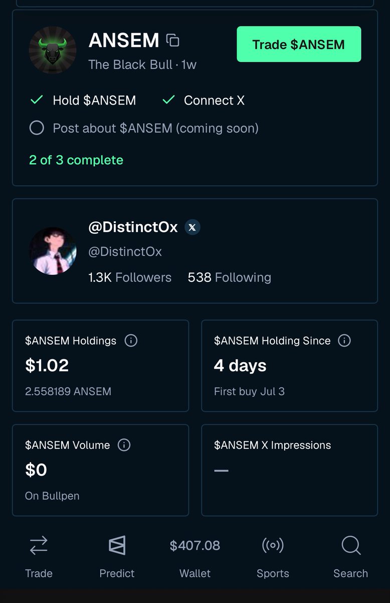 DistinctOx's tweet photo. idc about what y’all have to say about 1usd holding on $Ansem 

all i know is that im now officially among the 122k @blknoiz06 will be talking about as from today https://t.co/p87ieYk5lE