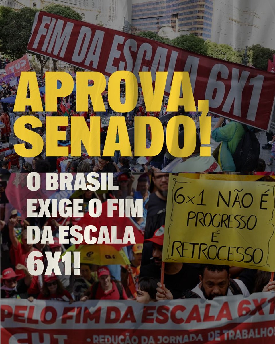 gladysalvim's tweet photo. Pressione o presidente do Senado, Davi Alcolumbre, a colocar em votação o fim da escala 6x1, sem redução de salário. Terça (30) é dia de atos por todo o Brasil. Marque os senadores do seu Estado e vamos fazer pressão!
✊🇧🇷 #AprovaSenado
@davialcolumbre

https://t.co/wgYEALasDl https://t.co/FLGLpsRAop