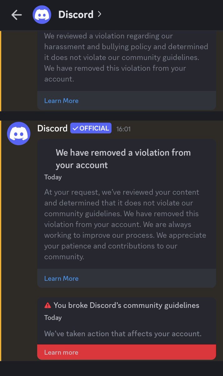 purhlto's tweet photo. @discord HOP OFF MY DICK!!! THIS IS ALL OVER 1 (ONE) MESSAGE THAT HAS CLEARLY VIOLATED FUCKING NOTHING BECAUSE YOU KEEP REMOVING THE VIOLATIONS EVERY TIME I APPEAL!!! FUCK OFFFFF!!! https://t.co/PTlbkAXvmH