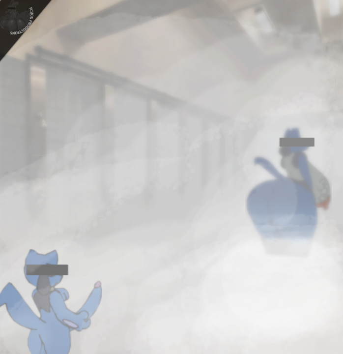 ScuggProduction's tweet photo. Seems like the steam was a bit too much to see the signs for which shower was which... doesnt seem like the Lucario really minds... maybe she was waiting just for this moment?~
🎨: @.riolusneedpussy https://t.co/gTNXWmcT6Z