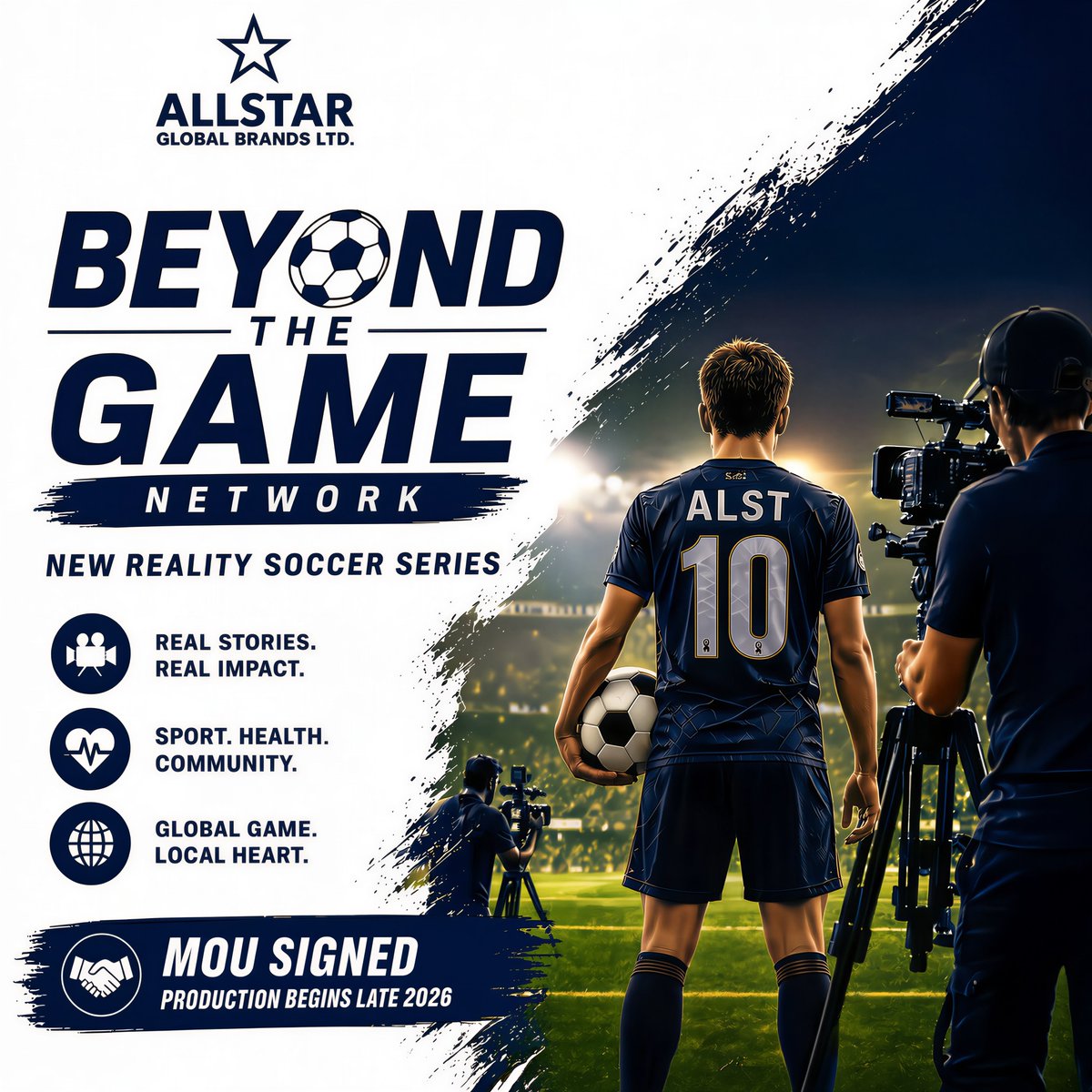 alst_allstar's tweet photo. $ALST Health Brands Signs Memorandum of Understanding to Produce "Beyond the Game Network" Reality Soccer Series.

Read more👇
https://t.co/Nrok9gdEhB https://t.co/xTqseb9rJU