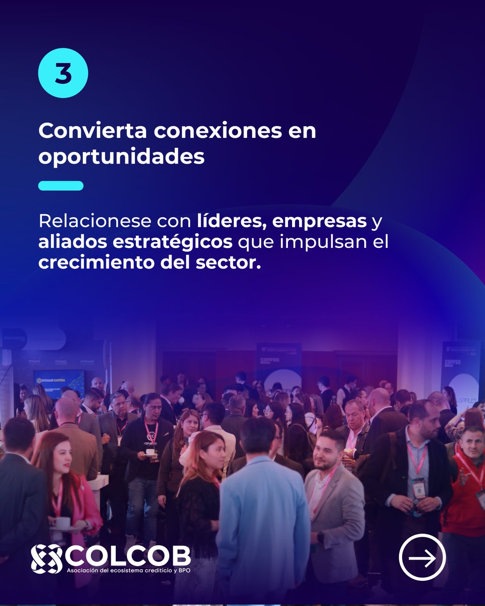 Colcob_Colombia's tweet photo. #CongresoCOLCOB | Anticípese a los cambios de la industria, conozca casos reales, amplíe su red de contactos y regrese con ideas y herramientas para su organización.

🚨 20% de descuento hasta el 31 de julio.

🎟️ https://t.co/MYdcK7ioYo https://t.co/d7c2ecJMHP