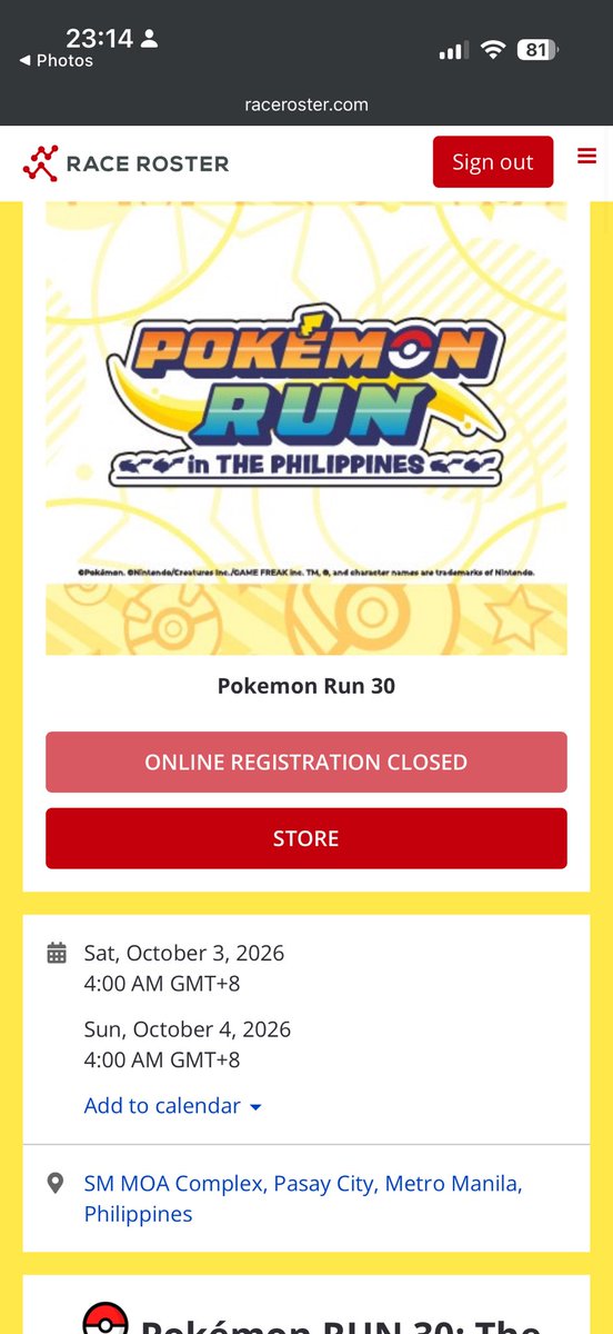 nikvillafuerte's tweet photo. waited for almost 5 hours tapos ganito 🥲 #runrio #pokemonrunph #pokemonrun30 https://t.co/tioR92R9aU