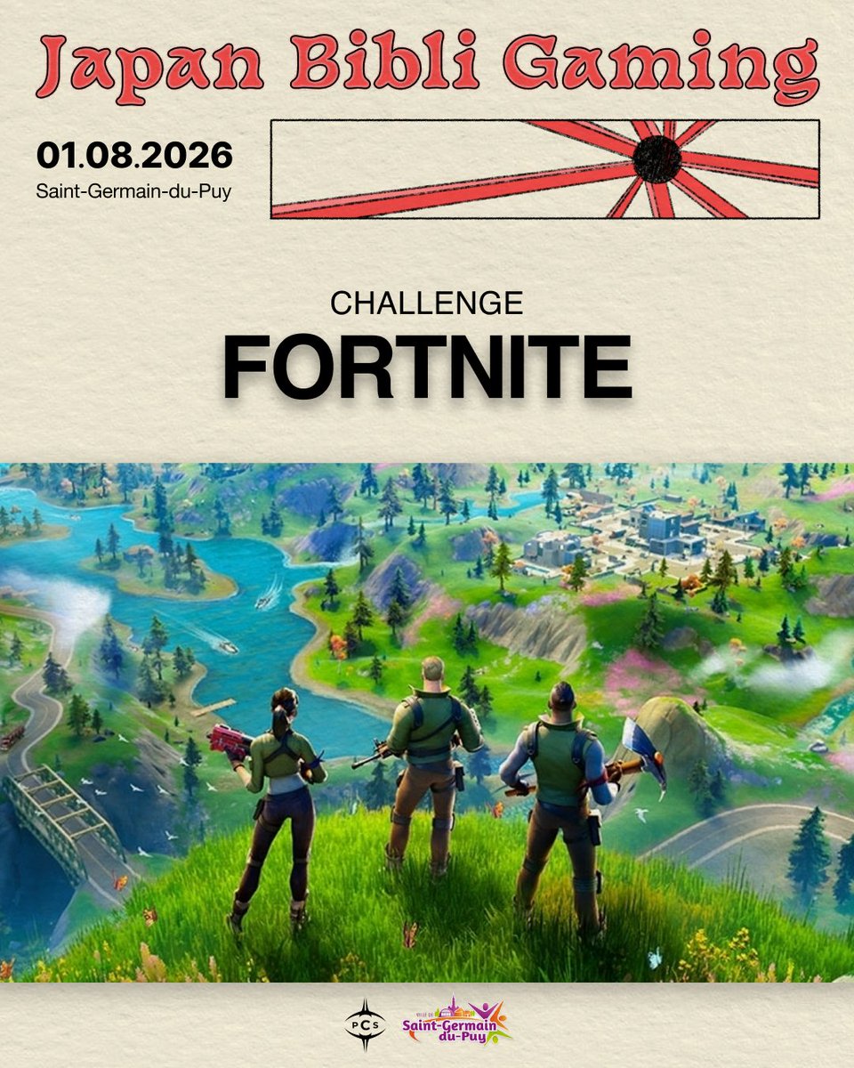 jpnbibligaming's tweet photo. 🚌 Le Bus de combat est prêt… plus qu'à sauter !

Participez au Challenge Fortnite du Japan Bibli Gaming !

🎮 Pass : 9 €

🎟️ Inscriptions :
 https://t.co/6Uj3oazJUi

#JapanBibliGaming #Fortnite #Gaming #VictoryRoyale #fornite https://t.co/VYzyd7bNSz
