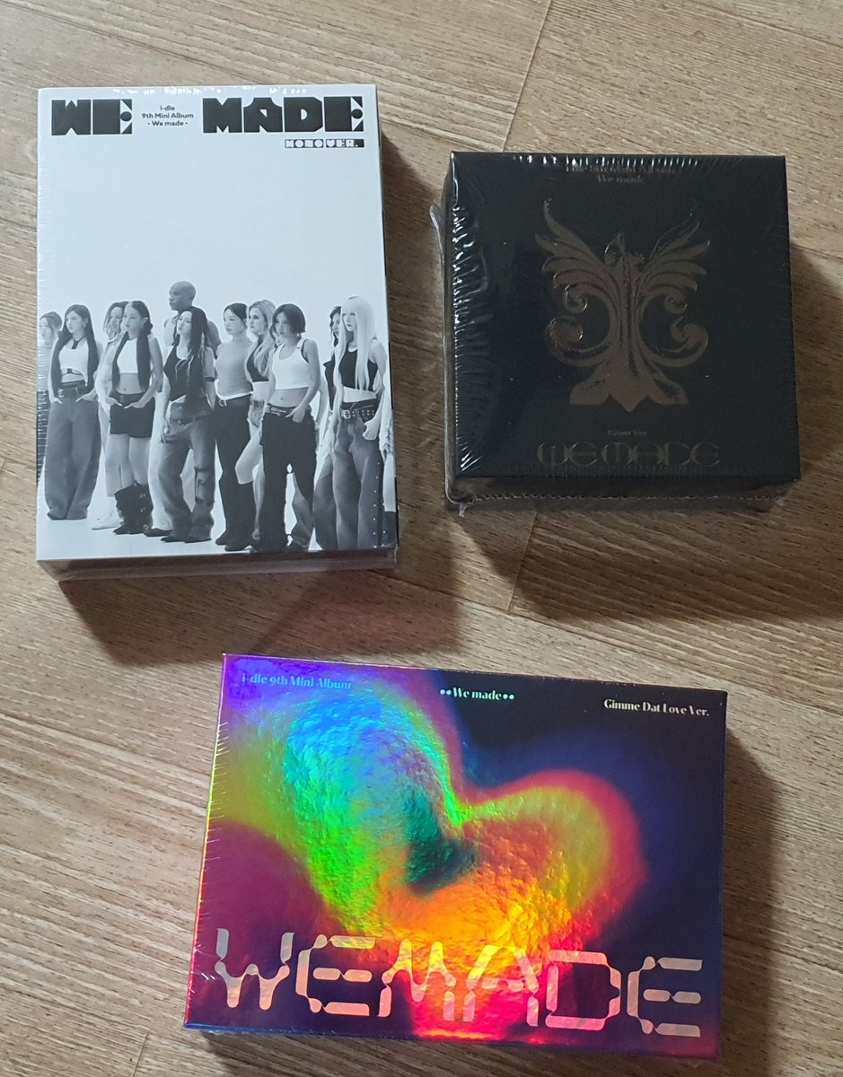 Evan66r's tweet photo. 아이들 we made 앨범 양도 

Mono ver+ crow ver+c ver
5.5

반택 끼택 우택 가능 
입금후 환불 교환 X
디엠주세요. 

아이들 gidle  idle 미연 민니 소연 우기 슈화  miyeon minnie soyeon yuqi shuhua 포카 양도 분철 https://t.co/j4DEy6yLPV