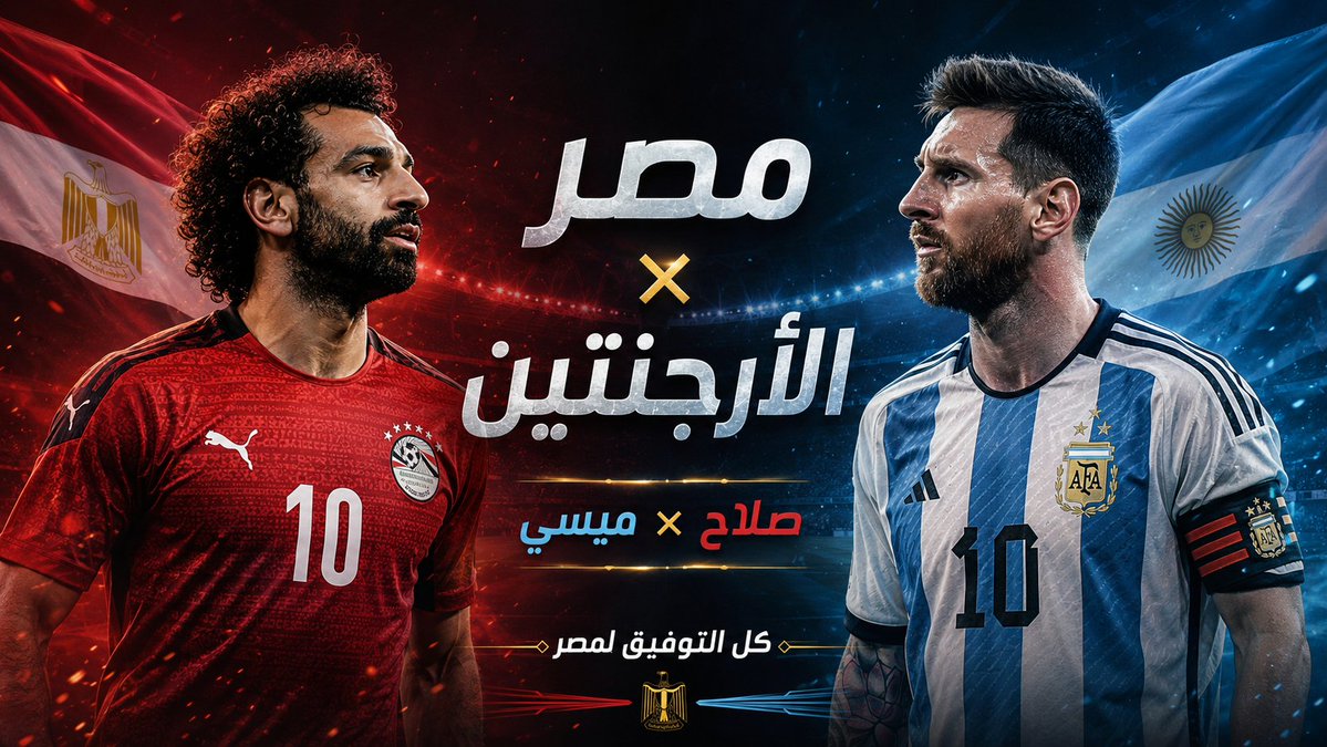 SidelineFS's tweet photo. مواجهة من العيار الثقيل اليوم 🇪🇬🔥🇦🇷
محمد صلاح ضد ميسي… مباراة ما تتفوت!
أنا مشجع قديم للأرجنتين، لكن اليوم القلب مع مصر وأتمنى لهم كل التوفيق يا رب ❤️🇪🇬
ايش توقعاتكم للنتيجة؟ 👀⚽
#مصر_الأرجنتين #محمد_صلاح #ميسي #كأس_العالم #Zone14 https://t.co/OVNBPJfAKl