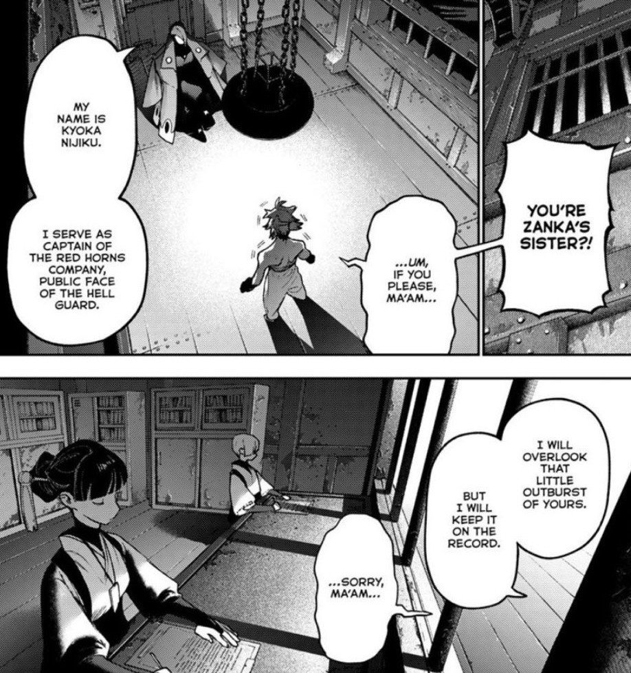 tasselearring's tweet photo. #gachiakuta171 did rudo start behaving cause he realized kyouka is zanka's sister? DID HE??? https://t.co/Lo7cvhNlR1