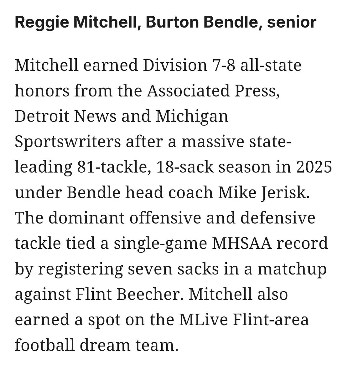 Reginald4896582's tweet photo. Extremely Blessed to be recognized as one of the top Defensive Lineman in the state! https://t.co/eSHpNC88Fp